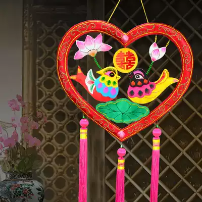 Handmade fabric embroidery decoration hanging ornaments Yongzong Tongxin wedding gifts Chinese style traditional small gifts