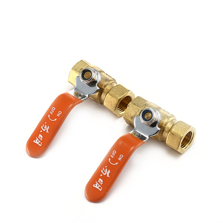 Copper thickened ball valve switch valve double internal silk 2 points 4 sub-thread inside and outside