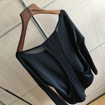 Mesh splicing small sexy Loose flesh covering show lean quick dry yoga running fitness clothes sports T-shirt female breathable