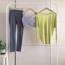 Plus size slim sports shaping beauty seconds body lemon yellow sports three-piece set yoga dance exercise fitness dress woman