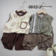 ສະຫວັດດີການຂອງເດັກນ້ອຍ Summer Vest Cropped Pants Rayon Suit