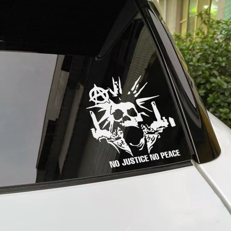 Original Rock Skull Metal Band Music Festival Personalized Side Window Rear Window Reflective Waterproof Decorative Car Sticker