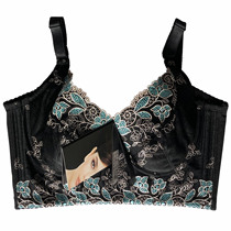  Antinia adjustable underwear Beauty salon breasted gathered upper breast bra Soft steel rim thin bra