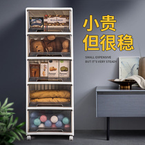 Storage box Drawer-type snack storage cabinet Household toy basket Plastic finishing box Storage cabinet artifact transparent box