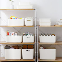 Desktop storage box with lid cosmetic finishing box clothing storage box plastic sundries storage box storage basket