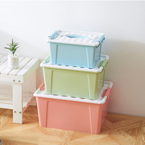Covered portable plastic storage box Finishing box Toy storage box Small snack storage box storage box