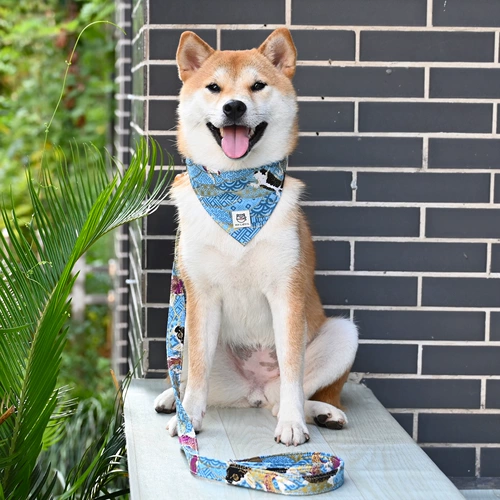 芮柴 Треугольный шарф воротник поводки японская домашняя собака кот Шиба Ину шея ворога Лаза