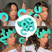 New C-shaped hair curlers for fluffy hair heat-free curls no damage to hair sleeping curls portable curling iron