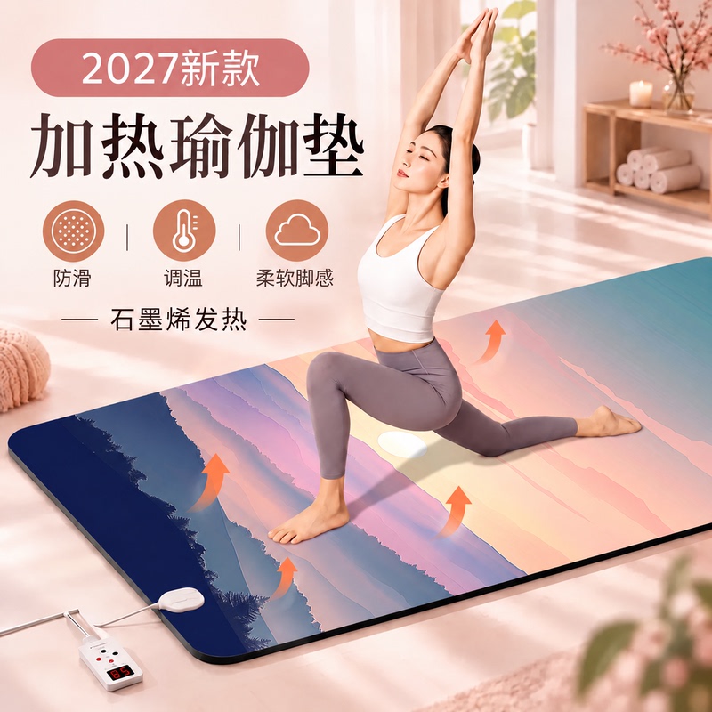 Graphene Heated Yoga Mat Winter Hot Yoga Non-Slip Thickened Shock-Absorbing Pilates Heating Floor Mat Floor Heating Pad Graphene Heated Yoga Mat Winter Hot Yoga Non-Slip Thickened Shock-Absorbing Pilates Heating Floor Mat Floor Heating Pad
