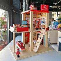 Emulated Home corner Color playing Police Department Fire Department Parking Dolls House Villa Children Puzzle Toys