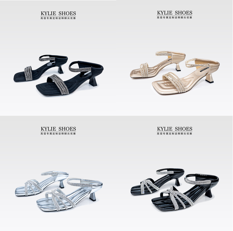 【Exclusive for Li'Er】【High-Heeled Shoes That Can Be Used for Running】34-39, 4cm Heel Height, Upgraded Version! Sandals + Slippers