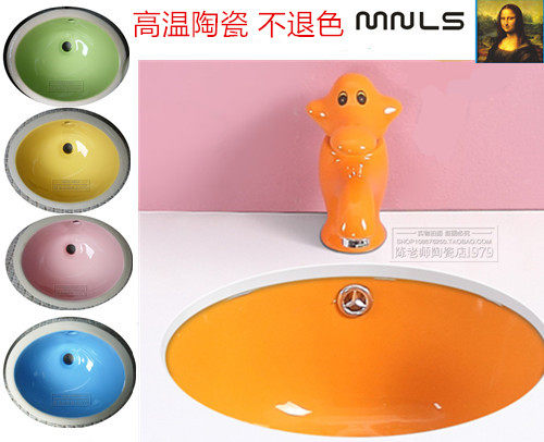 mnls ceramic color white undercounter basin stone basin embedded washbasin round square oval