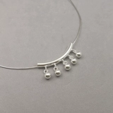 Аксессуар с аксессуарами, глянцевая изогнутая трубка, колокольчик, подвеска ручной работы, серебро 925 пробы