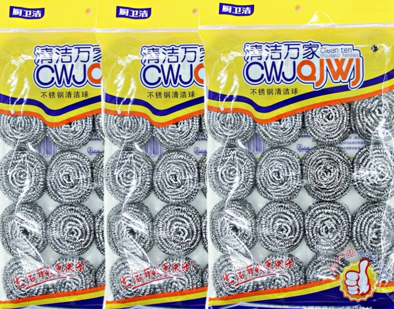 7g Small Size, 60 Pieces of Food-Grade Stainless Steel Wire Balls, Cleaning Balls for Household Kitchen Use, Dishwashing and Pot Scrubbing Tool