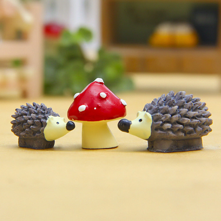 Microlandscape Swing Resin Mini - Hedgehog Mushroom a set of ecological sets