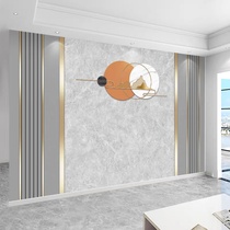 New marble pattern bamboo fiber integrated wall panel living room TV background wall atmospheric simple style carbon crystal panel