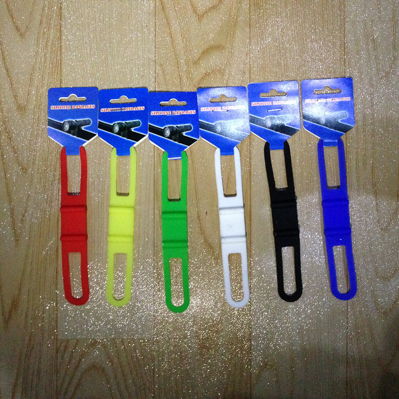 Dead Flying Bike Silicone Gel Strap Road Car Flashlight Clip Mountaineering Bike small piece fixed with active lamp frame
