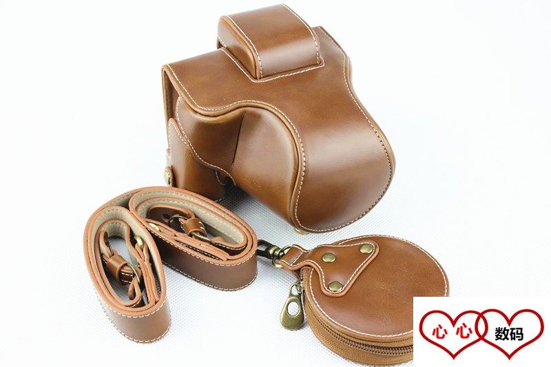 Suitable for Canon micro single eye camera M6 M62 camera bag EOS M6 M5 M50 M50 camera protection leather cover base drilling