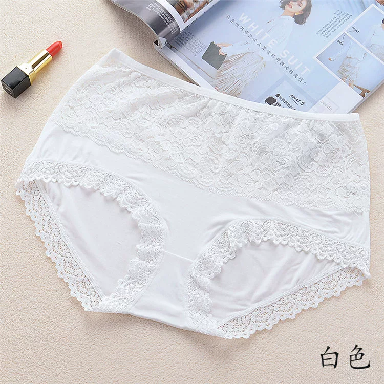 Đặc biệt hàng ngày 4 quý cô eo cao bằng sợi tre cotton gợi cảm túi rỗng hông cao eo lớn đồ lót nữ - Giữa eo