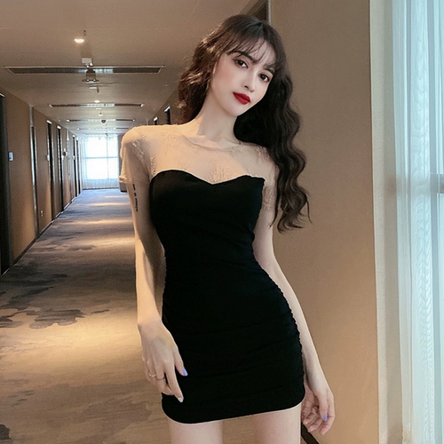 Летний сексуальный кружевной корсет для приставной кровати, поясная сумка, ретро мини-юбка, платье, короткий рукав, с акцентом на бедрах