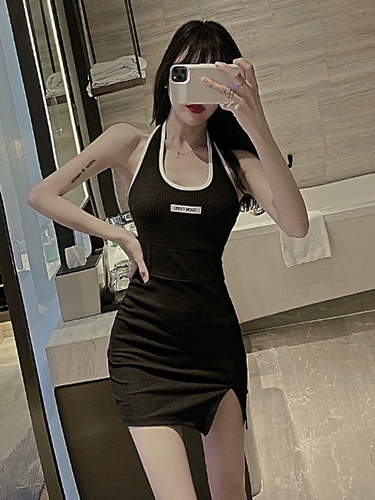 Летняя сексуальная майка, платье, мини-юбка, популярно в интернете, в обтяжку, с акцентом на бедрах