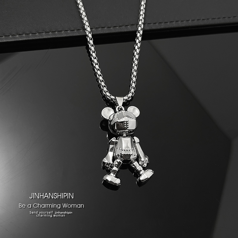 Hip-hop Cartoon Character Titanium Steel Plating Pendant Necklace 1 Piece display picture 1