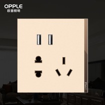 Op Lighting Wall Switch T07 Series 8502-J7-Dual USB Five-hole Socket