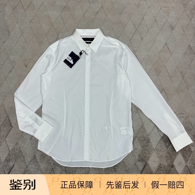 Louis Vuitton Louis Vuitton Men's Shirt Classic Logo Embroidered Long-Sleeved Business Casual Shirt Louis Vuitton Louis Vuitton Men's Shirt Classic Logo Embroidered Long-Sleeved Business Casual Shirt