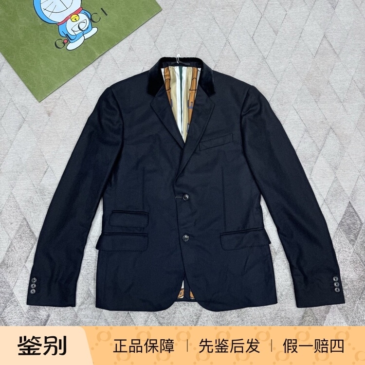 Gucci Men's Wool Suit with Silk Lining, Business Wool Casual Suit, Fashionable and Versatile Gucci Men's Wool Suit with Silk Lining, Business Wool Casual Suit, Fashionable and Versatile