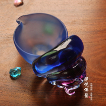 Zen Yue Buddhist Art Ancient Law Glass Miaoyin Conch For Bowl Right Spiral Gong Water Bowl Buddhist Supplies Blue Color Ornaments