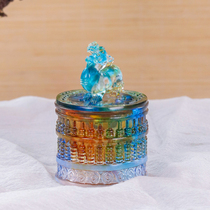 Zen Yue Buddhist Art Ancient Law Glass Bucket Turning Star Shift Abacus Ornament Home With WangCai Position Layout Prayer Blessing For Buddha Utensils