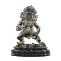 Zen Yue Buddhist Art Ancient Law Glass Five Roads God of Wealth Statue Five Surname Water for Yellow Black White Red and Green God of Wealth Home Ornaments