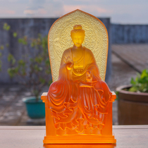 Dunhuang Grottoes Shakyamuni Buddha Statue Ancient Fa Liuli Buddha Hall Home Shrine Dedicated Buddha Statue Ornament Decoration Process