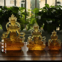 Tantric Buddha Statue Yellow God of Wealth Ancient Fa Ru Zhen Li Buddha Statue Bala Tsang La Sera Large Medium and Small TableTop Buddhist Hall Ornaments