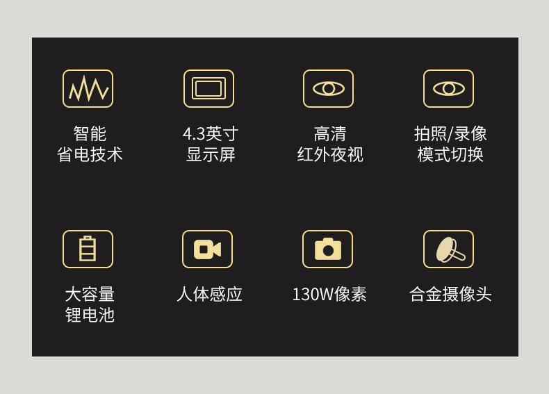 零距离 智能红外夜视电子猫眼 移动监测 华为海思芯片 图4