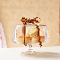 Pot à bonbons en verre transparent européen sucrier grand plateau couvercle anti-poussière assiette à gâteau couvercle à gâteau décorations de maison de mariage