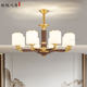 New Chinese-Style Chandelier, Living Room Main Light, Solid Wood, All-Copper, Song Dynasty Aesthetics, High-End Villa Lobby, Dining Room, 2025 New Model