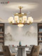 New Chinese style fan lamp restaurant chandelier solid wood all copper motor Chinese style national style invisible fan chandelier 2025 new style