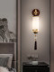 High-End New Chinese Style All-Copper Solid Wood Bedside Wall Lamp for Bedroom, Study, Dining Room, Tv Background Wall, Chinese Style, Zen Style