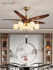 New Chinese-Style Fan Lamp, Living Room Ceiling Fan Lamp, Large-Sized Straight-Blade Dining Room Electric Fan Chandelier, Integrated Model 2025 New Model