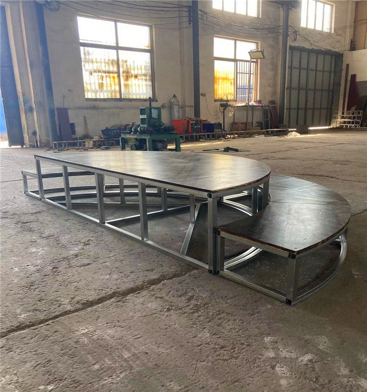 Semicircle stage kindergarten T stage folding stage custom-made special-shaped performance indoor round stage
