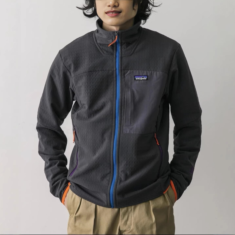 High-Quality Outdoor Pa American-Style Fleece Softshell Jacket with Stand Collar, Thin Zipper Jacket, Windproof