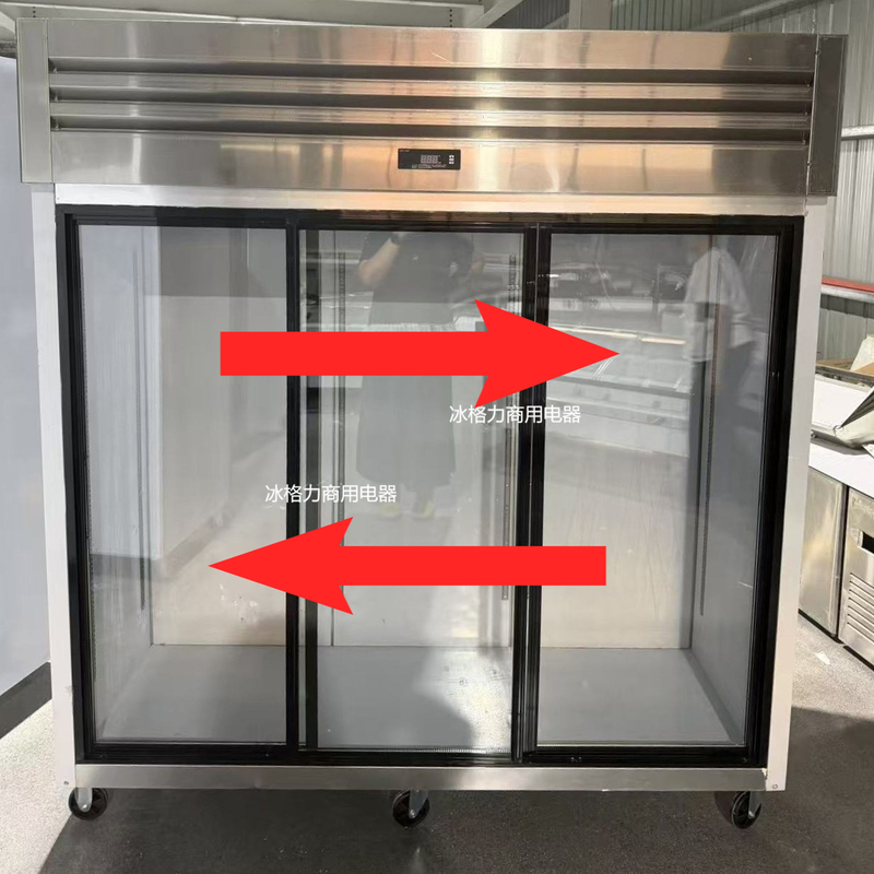 Sliding Door Double-Door Triple-Door Kitchen Fresh-Keeping Commercial Refrigerated Fruit and Vegetable Left-Right Sliding Door Display Cabinet Vertical Sliding Door Double-Door Triple-Door Kitchen Fresh-Keeping Commercial Refrigerated Fruit and Vegetable Left-Right Sliding Door Display Cabinet Vertical