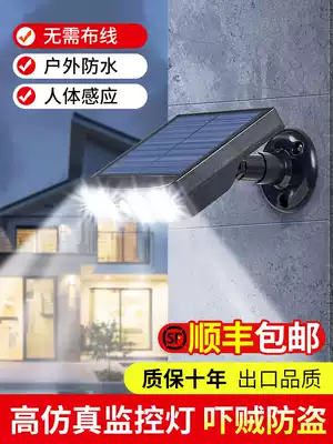 Solar light outdoor simulation camera monitoring light human body induction wall lamp new rural courtyard anti-thief lighting