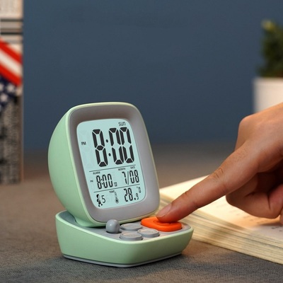 报时闹钟ins网红学生用充电款静音简约日式复古创意可爱家用时钟