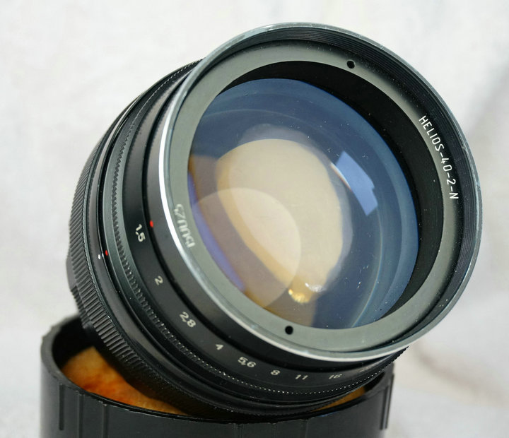 Thiên thần mặt trời của Nga Helios-40 -2 85 1,5 ống kính màu đen đỏ M42 đỏ N