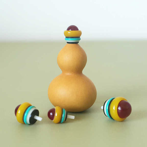New Arrival Opportunity Knocks Gourd Inlay Crafts Hand Toy without Faucet Small Hulu Accessories Inlay Installation DIY