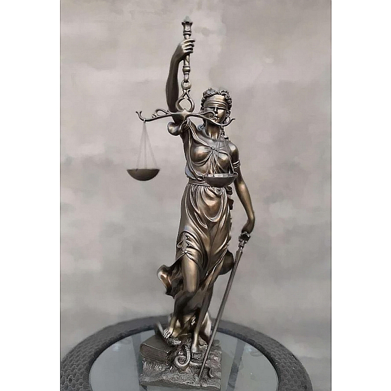 (Veroni ancient Greek decorative craft gift hem) mythical figure-justice goddess Resin Statue Standing Pose