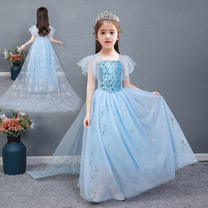 Frozen 2 Aisha dress children Aisha princess dress girl piano birthday dress Aisha skirt