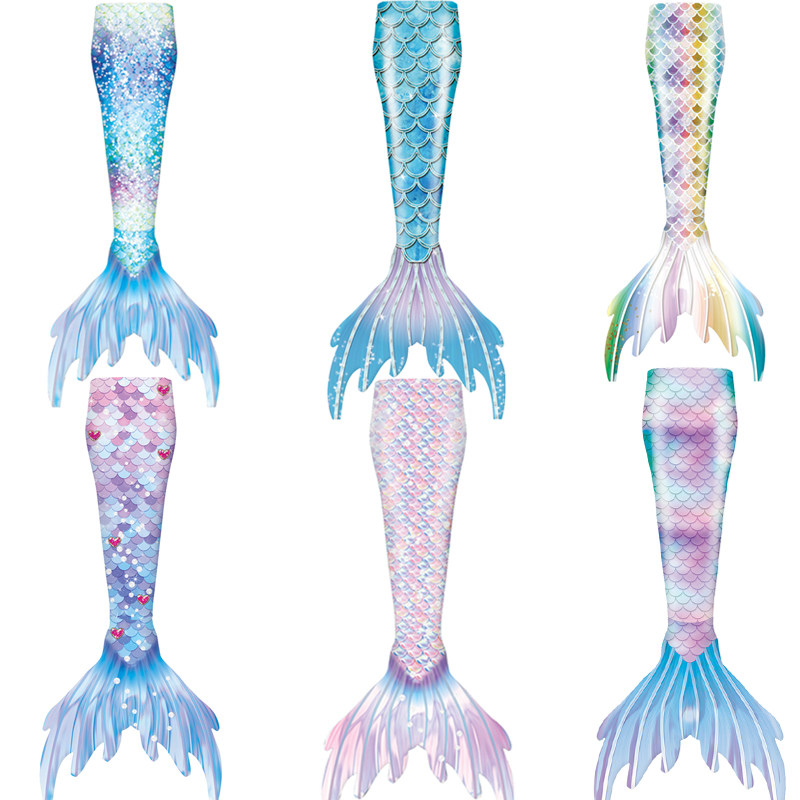 Child Mermaid Tail Girl Swimsuit Little Girl Birthday Dress The Beach Spa Costume Man Princess Fish